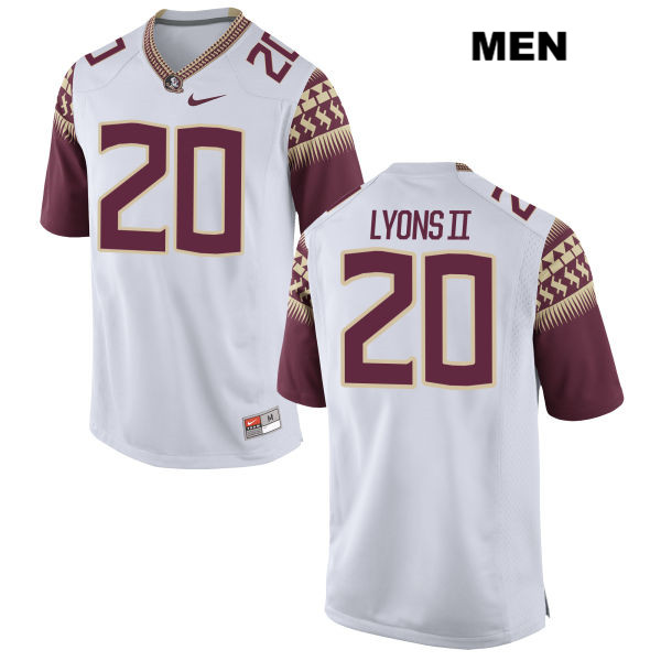 Men's NCAA Nike Florida State Seminoles #20 Bobby Lyons II College White Stitched Authentic Football Jersey FEP8769XV